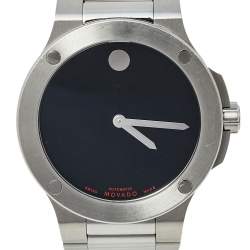 Pre Owned Movado Black Stainless Steel SE Extreme 12.1.14.1053 Automatic Men's Wristwatch 44 mm