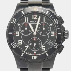 Pre Owned Movado Black PVD Coated Stainless Steel 84.R5.1890 Men's Wristwatch 40 mm