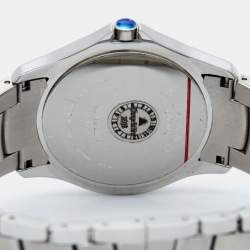 Pre Owned Movado Black Diamond Stainless Steel Masino 84G21855 Men's Wristwatch 40 mm 