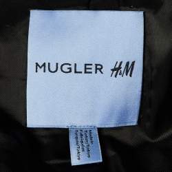 Pre Owned MUGLER X HM Black Faux Leather Jacket XXL
