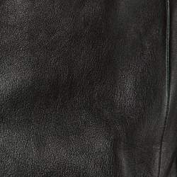 Pre Owned MUGLER X HM Black Faux Leather Jacket XXL