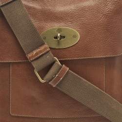 Pre Owned Mulberry Antony Large Brown Leather Messenger Bag