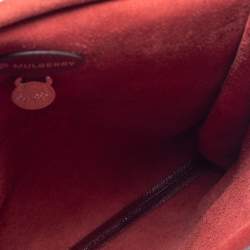 Pre Owned Mulberry Burgundy Leather Antony Messenger Bag