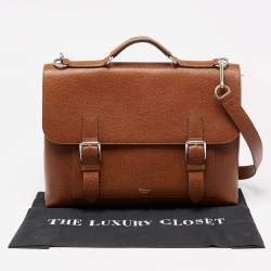 Mulberry Brown Grained Leather Chiltern Briefcase