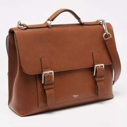 Mulberry Brown Grained Leather Chiltern Briefcase