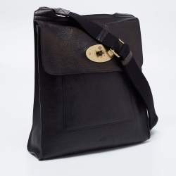 Mulberry Black Leather Antony Messenger Bag