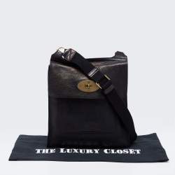 Mulberry Black Leather Antony Messenger Bag