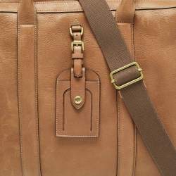 Mulberry Tan Leather Name Tag Suitcase