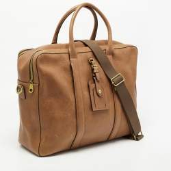 Mulberry Tan Leather Name Tag Suitcase