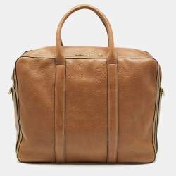 Mulberry Tan Leather Name Tag Suitcase
