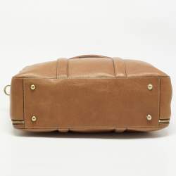 Mulberry Tan Leather Name Tag Suitcase