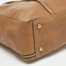 Mulberry Tan Leather Name Tag Suitcase