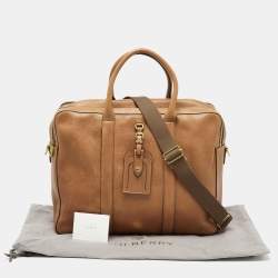 Mulberry Tan Leather Name Tag Suitcase