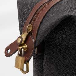 Mulberry Black/Brown Grain Leather Oversized Top Zip Weekender Bag