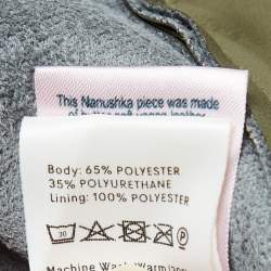 Pre Owned Nanushka Green Faux Leather High Rise Belted Pants S