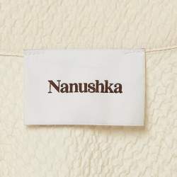 Nanushka Cream Seersucker Venci Camp Shirt S
