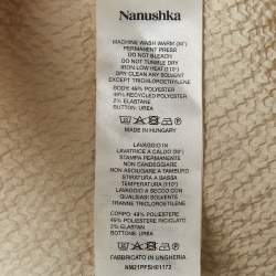 Nanushka Cream Seersucker Venci Camp Shirt S