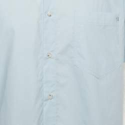 Pre Owned Nanushka Blue Cotton Short Sleeve Shirt L