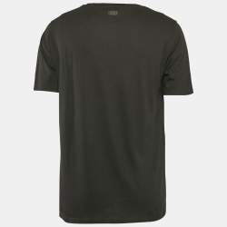 Neil Barrett Black Printed Cotton and Modal Round Neck T-Shirt M
