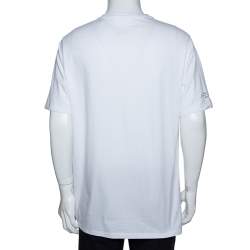 Pre Owned تي شيرت نيل باريت رقبة مستديرة قطن طباعة بوكسينغ بروتوس أبيض L