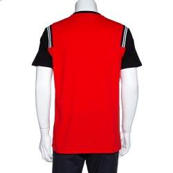 Pre Owned تي شيرت نيل باريت مكسم فارسيتي قطن أسود وأحمر L