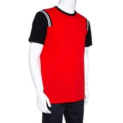 Pre Owned تي شيرت نيل باريت مكسم فارسيتي قطن أسود وأحمر L