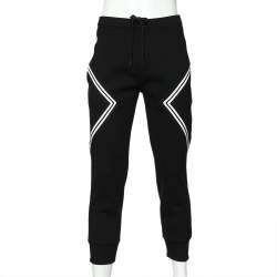 Neil Barrett Black Knit Modernist Taping Track Pants S