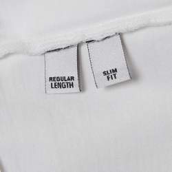 Neil Barrett White Printed Cotton Knit T-Shirt XXL