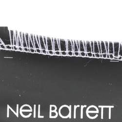 Neil Barrett Black/White Cotton Knit Lightning Bolt Print Hoodie S
