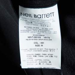 Neil Barrett Black Thunder Bolt Print Cotton Easy Fit Sweatshirt M