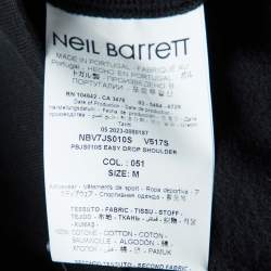 Neil Barrett Black Thunder Bolt Print Cotton Easy Fit Sweatshirt M