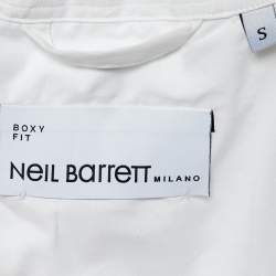 Neil Barrett White Cotton Boxy Fit Short Sleeve Shirt S