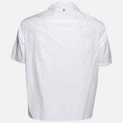 Neil Barrett White Cotton Boxy Fit Short Sleeve Shirt S