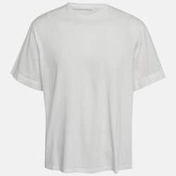 Neil Barrett White Cotton Knit and Cotton Blend T-Shirt M