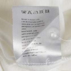 Neil Barrett White Cotton Knit and Cotton Blend T-Shirt M