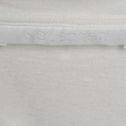 Neil Barrett White Cotton Knit and Cotton Blend T-Shirt M