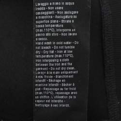 Neil Barrett Black Viscose Lightning Bolt Print Hoodie L