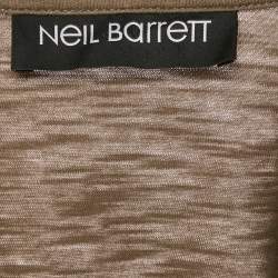 Neil Barrett Brown Cotton Loose Fit T-Shirt L