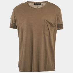 Neil Barrett Brown Cotton Loose Fit T-Shirt L