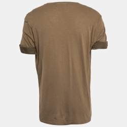 Neil Barrett Brown Cotton Loose Fit T-Shirt L