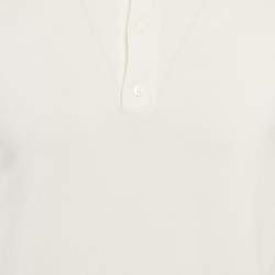 Neil Barrett White Jersey Polo T-Shirt L