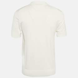 Neil Barrett White Jersey Polo T-Shirt L