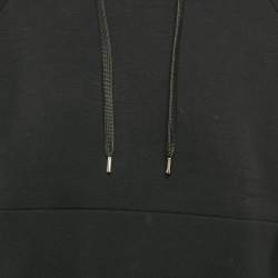 Neil Barrett Black Lighting Print Knit Hooded Sweatshirt M
