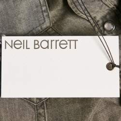 Neil Barrett Grey Denim  Long Sleeve Shirt L