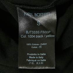 Pre Owned تي شيرت نيل باريت ياقة دائرية قطن بيكاسو مطبوع أسود مقاس صغير (سمول)