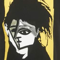 Pre Owned تي شيرت نيل باريت ياقة دائرية قطن بيكاسو مطبوع أسود مقاس صغير (سمول)