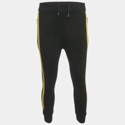 Pre Owned Neil Barrett Black Technical Knit Slim Fit Low Rise Pants M
