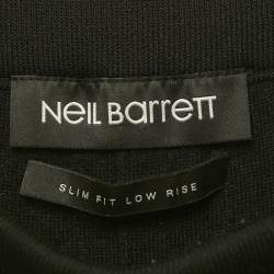 مملوكة مسبقًا Neil Barrett Black Technical Knit Slim Fit Low Rise Pants M