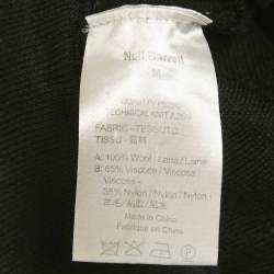 مملوكة مسبقًا Neil Barrett Black Technical Knit Slim Fit Low Rise Pants M