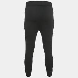 مملوكة مسبقًا Neil Barrett Black Technical Knit Slim Fit Low Rise Pants M